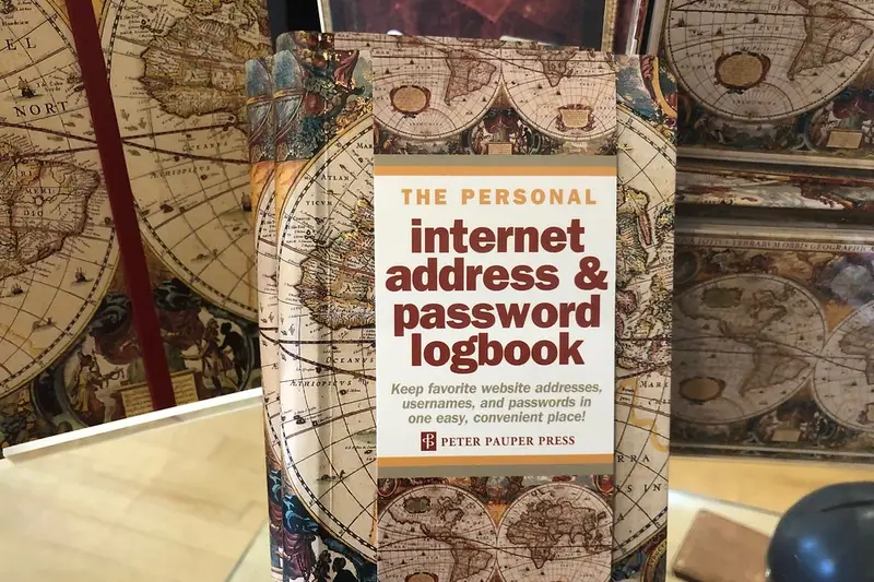 Libreta para apuntar direcciones de internet y contraseñas