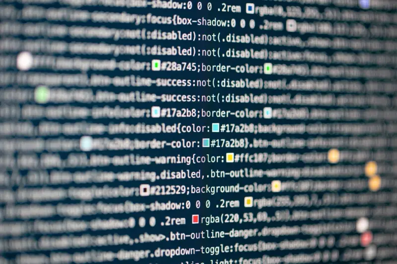 Código CSS en una pantalla
